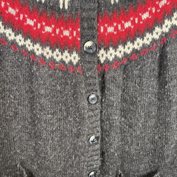 Woolrich Size XL Gray Lambs Wool Blend Sheep Short Sleeve Cardigan Sweater XL - Picture 6 of 13